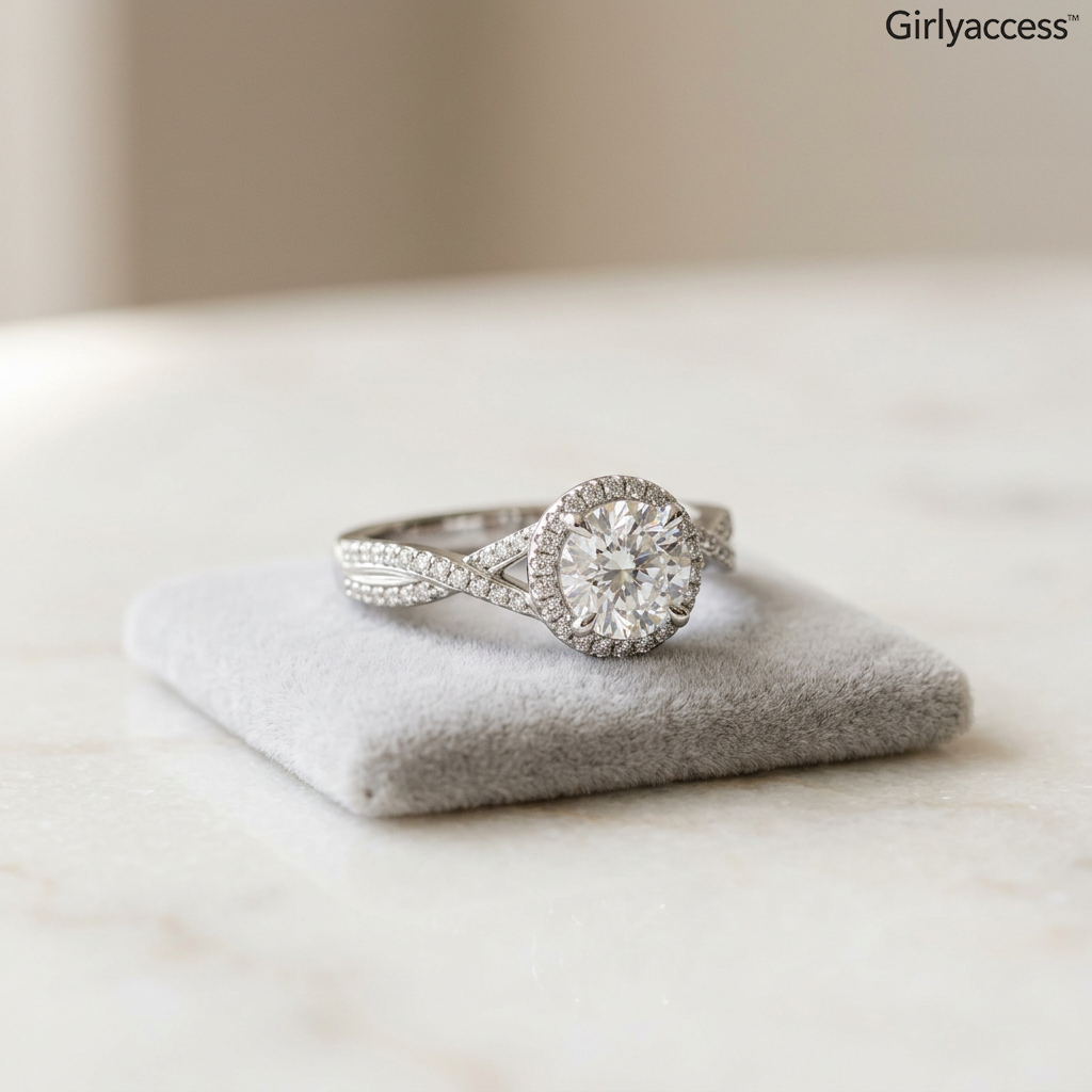 Lumière Twist Halo Ring