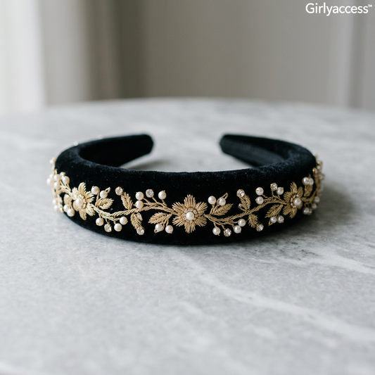 Girlyaccess™ Noctelle Embroidered Headband