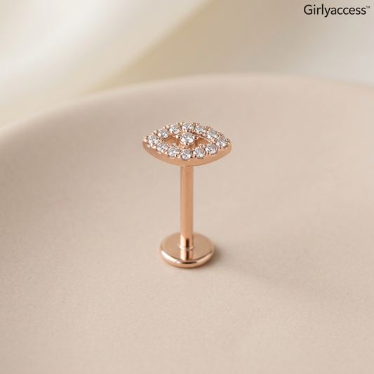 Girlyaccess™ Radiant Halo Labret Stud