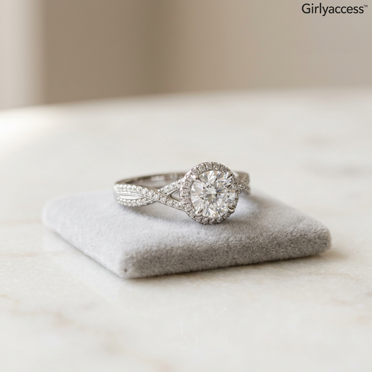 Girlyaccess™ Lumière Twist Halo Ring